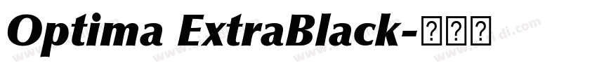 Optima ExtraBlack字体转换